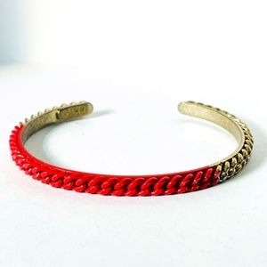 Madewell 1937 NWOT Enamel Gold-tone Skinny Cuff Bracelet